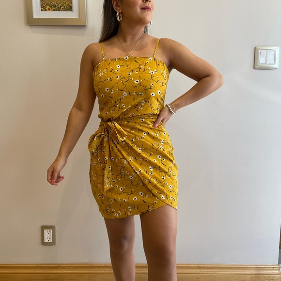 Yellow Wrap Dress